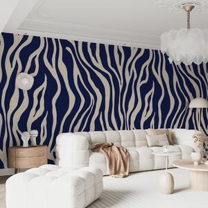 Tapet Vector imprimare de piele de zebră în culori albastru și alb, Fototapet Abstract, u99173v1 : Uwalls.ro
