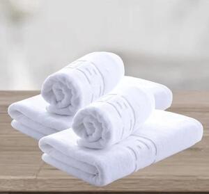 Set 4 Prosoape Horeca 70x140 Cm Si 50x90 Cm Bumbac 100% Greek Border 550 gsm, Alb