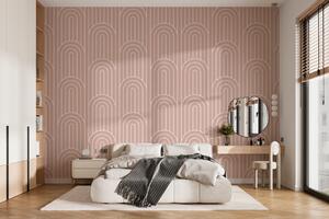 Fototapet Un model de linii albe și roz, Fototapet abstracte, Fototapet populare, w00137v3 - Tapeko.ro