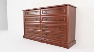 Comoda mare dormitor Kent EKOM8S, castan, PAL, 154x45x91 cm