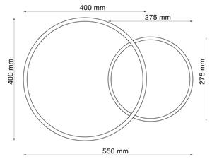 Plafonieră LED ROMAN LED/33W/230V 4000K negru