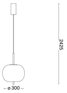 Lustră LED pe cablu Ideal Lux UMILE LED/20W/230V d. 30 cm CRI 90 alamă