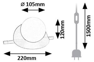 Lampă de masă Rabalux 74222 JULES 1xG9/5W/230V