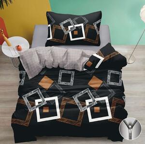Lenjerie de pat din bumbac NOTRIS negru Dimensiune lenjerie de pat: 70 x 90 cm | 140 x 200 cm