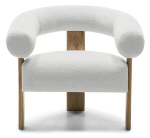 Fotoliu design alb KOKEI, stejar Now or never 01