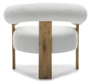 Fotoliu design alb KOKEI, stejar Now or never 01