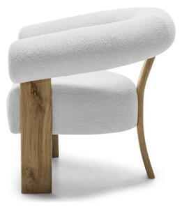 Fotoliu design alb KOKEI, stejar Now or never 01