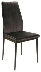 Scaun ATOM, negru, stofa catifelata/metal, 44x39x93 cm