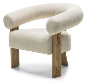 Fotoliu design crem KOKEI, stejar Now or never 03