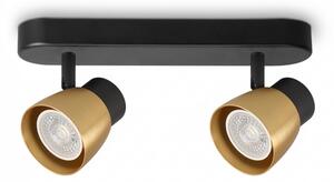 Brilagi - Spot LED RGBW dimmabil NUGGET 2xGU10/4,8W/230V negru/auriu