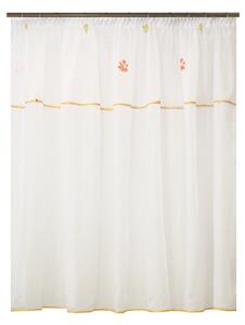 Perdea Velaria voal alb cu flori, 250x140 cm