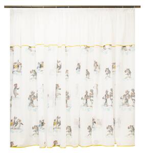 Perdea Velaria voal alb cu pinguini, 440x155 cm