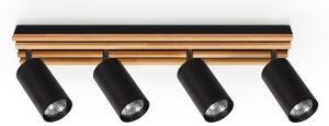 Brilagi - Spot SELE WOOD ACOUSTIC, 4x GU10, 30W, 230V, negru/lemn
