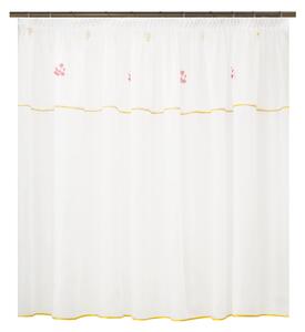 Perdea Velaria voal alb cu flori, 300x138 cm