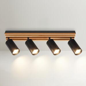 Brilagi - Spot SELE WOOD, 4x GU10, 30W, 230V, negru/lemn