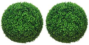 HOMCOM Set de 2 Bile Artificiale, Bile de Arbori Topiari din Buxus, Ø40cm, Verde | Aosom Romania