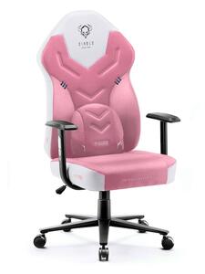 Scaun de gaming din material Diablo X-Gamer: Marshmallow Pink,Roz Diablochairs 1191