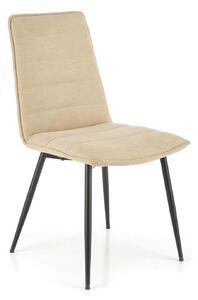 Scaun K493, bej/negru, stofa clasica/metal, 47x60x92 cm