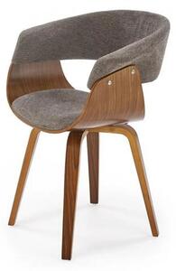 Scaun K545, gri/nuc, stofa clasica/placaj, 63x53x83 cm