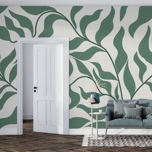 Tapet Creangă cu frunze verzi, Fototapet Natură, Fototapet Frunze, w00629 : Uwalls.ro