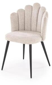 Scaun K552, bej/negru, stofa clasica/metal, 53x53x83 cm