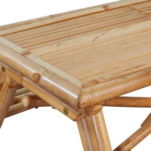Masă de picnic, 115x115x81 cm, bambus