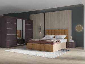 Set dormitor Royal 250, Bej cu Dulap Wenge