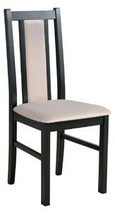 Scaun BOS 14, bej/negru, stofa clasica/lemn de fag, 43x40x94 cm