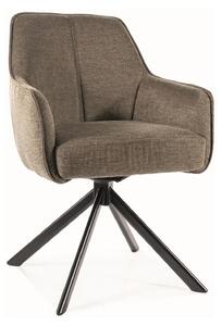 Scaun NOTTI, verde maslin/negru, stofa clasica/metal, 55x45x83 cm