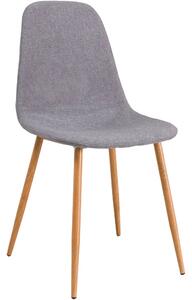 Scaun FOX, gri/stejar, stofa/metal, 46x44x86 cm