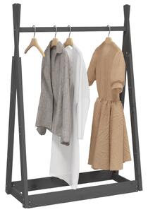 Suport pentru haine, gri, 100x45x150 cm, lemn masiv de pin