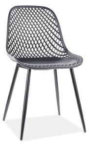 Scaun Corral A, negru, polipropilena/metal, 46x44x75 cm