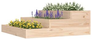 Jardinieră, 78x78x27 cm, lemn masiv de pin
