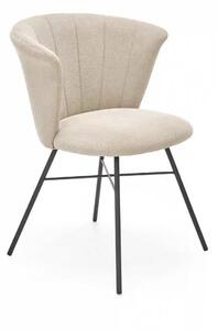 Scaun K459, bej/negru, stofa clasica/otel, 60x59x79 cm