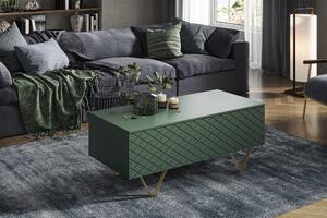 Măsuță de cafea Scalia 120 2K cu spațiu de depozitare - Labrador mat / picioare aurii