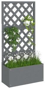 Jardinieră cu spalier, gri, 65x33x135 cm, WPC