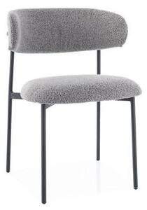Scaun ELTON, gri/negru, stofa/metal, 56x46x80 cm