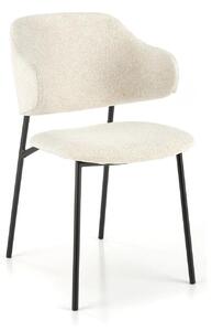 Scaun K497, crem, stofa clasica/metal, 52x62x82 cm