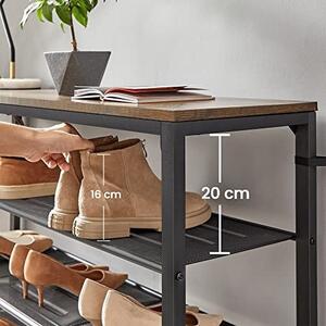 Suport pantofi Model Rivka, Negru, 100x30x152 cm