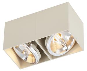 Spotlight modern de perete bej, reglabil, cu 2 lumini - Box