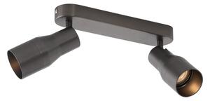 Spot plafon rotund cu două lumini, culoare metal gri-închis, GU10, 50 mm - Stanley