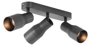 Spoturi plafon rotunde, metal gri-tun, GU10, 50mm, 3 lumini - Stanley