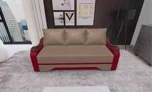 Canapea Extensibila Sally Mini, Maro/Rosu