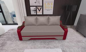 Canapea Extensibila Sally Mini, Maro deshis/Rosu
