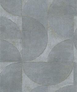 Noordwand Tapet „Vintage Deluxe Graphic Circle Look”, gri metalizat 32820