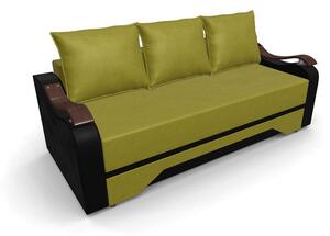 Canapea Extensibila Sally Mini, Verde masliniu/Negru