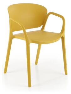 Scaun K491, galben, polipropilena, 60x56x76 cm