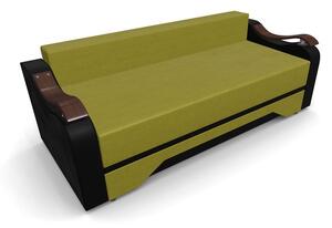 Canapea Extensibila Sally Mini, Verde masliniu/Negru