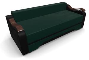 Canapea Extensibila Sally Mini, Verde/Negru