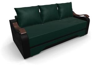 Canapea Extensibila Sally Mini, Verde/Negru